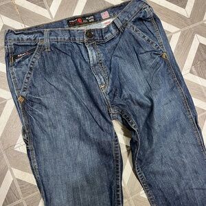 Ariat FR Flame Resistant M4 Jeans Men's 38x30 Relaxed Boot Cut Cat 2 Blue USA